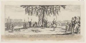 Instalace, list 11 ze série „Šedé odstíny války“ od Jacques Callot