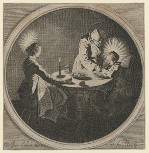 Svatá rodina u stolu od Jacques Callot