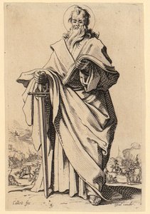 Panna Maria, list 3 ze série „Ježíš, dvanáct apoštolů a Maria“ od Jacques Callot