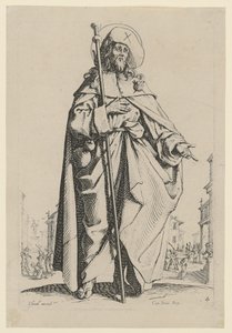 Svatý Jakub Starší, list 7 ze série „Ježíš, dvanáct apoštolů a Marie“ od Jacques Callot