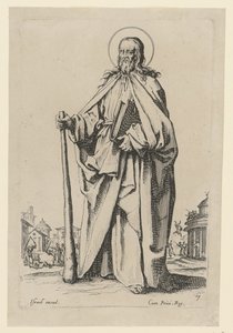 Svatý Jakub Mladší, list č. 9 ze série „Ježíš, dvanáct apoštolů a Marie“ od Jacques Callot