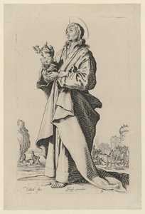 Svatý Jan Evangelista, list č. 8 ze série „Ježíš, dvanáct apoštolů a Marie“ od Jacques Callot