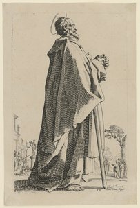 Svatý Matouš, list 15 ze série „Ježíš, dvanáct apoštolů a Marie“ od Jacques Callot