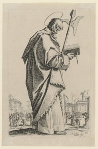Svatý Matouš, list 13 ze série „Ježíš, dvanáct apoštolů a Marie“ od Jacques Callot