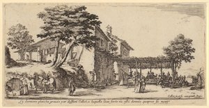 Svatý Tadeáš nebo svatý Juda, list 16 ze série „Ježíš, dvanáct apoštolů a Marie“ od Jacques Callot
