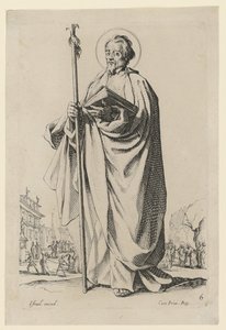 Svatý Tomáš, list 10 ze série „Ježíš, dvanáct apoštolů a Marie“ od Jacques Callot
