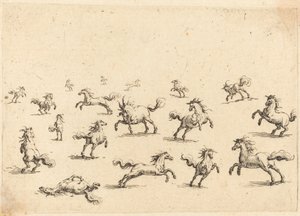 Koně běží od Jacques Callot