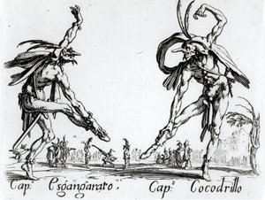 I Balli de Spessanei, aneb Velký hon (rytina) (č/b foto) od Jacques Callot