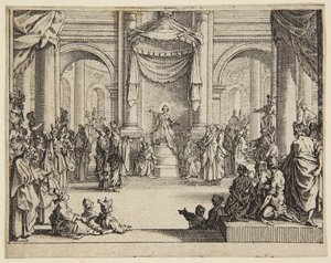 Ježíšek mezi učiteli Zákona od Jacques Callot