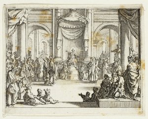 Ježíš mezi lékaři, z Nového zákona od Jacques Callot