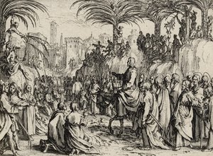 Ježíš vchází do Jeruzaléma, 1635 od Jacques Callot