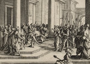 Ježíš a cizoložnice, 1635 od Jacques Callot