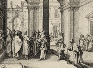 Ježíš a doktoři zákona, 1635 od Jacques Callot