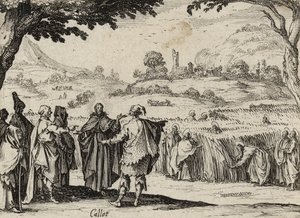 Ježíš a farizeové, 1635 od Jacques Callot