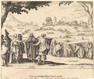 Ježíš s farizeji od Jacques Callot