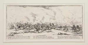Bitva, deska 3 ze série The Great Miseries of War od Jacques Callot