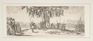 The Hanging from the Great Miseries of War od Jacques Callot