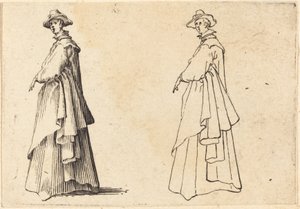 Dáma ve velkém kabátě od Jacques Callot