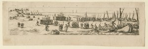 Vylodění vojsk při obléhání La Rochelle, 1630 od Jacques Callot