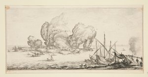 Le grand rocher (Obrovská skála), z Krajiny pro Giovanniho de Medici od Jacques Callot