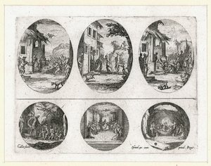 Zázraky umučení ... (rytina) od Jacques Callot