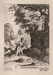 Kajícníci: sv. Jerome od Jacques Callot