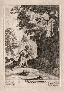 Kajícníci: Svatý Jeroným. od Jacques Callot