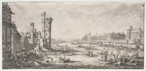 Dva skvělé výhledy na Paříž: Pohled na Louvre od Jacques Callot
