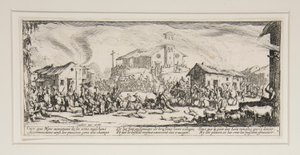 Velká válečná bída: č. 7 - Drancování a vypalování od Jacques Callot