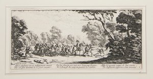 The Great Miseries of War: No. 9 - Discovery of the Malefactors od Jacques Callot