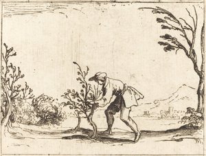 Muž řezání balzám-strom od Jacques Callot