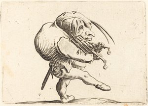 Muž škrábání grilu od Jacques Callot