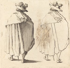 Muž v plášti, při pohledu zezadu od Jacques Callot