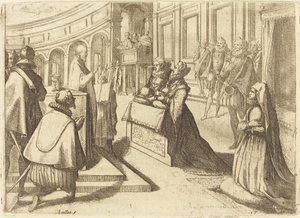 Sňatek Markéty Rakouské a Filipa III od Jacques Callot