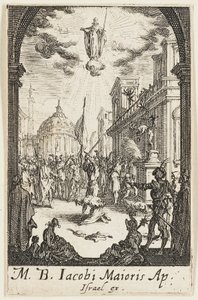 Umučení svatého Jana Většího, čtvrtá deska z Mučednictví apoštolů od Jacques Callot