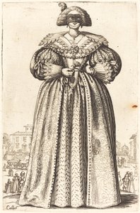 Maskovaná vznešená žena od Jacques Callot