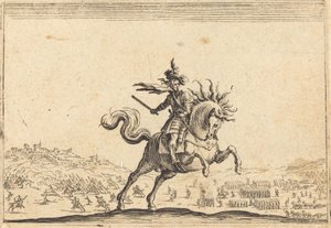 Vojenský velitel na koni od Jacques Callot