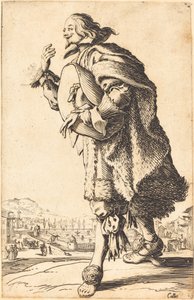 Urozený muž s plstěným kloboukem, klanění, c. 16201623. od Jacques Callot