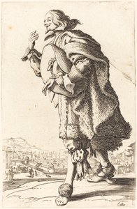Urozený muž s plstěným kloboukem, klanění, c. 16201623. od Jacques Callot