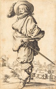 Ušlechtilý muž s kožešinou Plastron od Jacques Callot