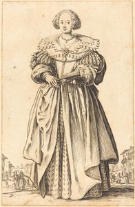 Ušlechtilá žena s ventilátorem od Jacques Callot