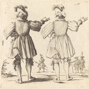 Důstojník s Plume, při pohledu zezadu, 1617 a 1621. od Jacques Callot