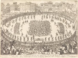Jeden z bojů pěchoty od Jacques Callot