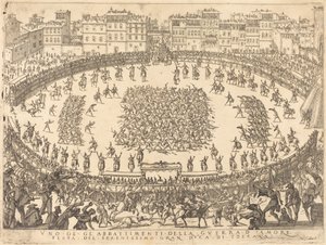 Jeden z bojů pěchoty od Jacques Callot