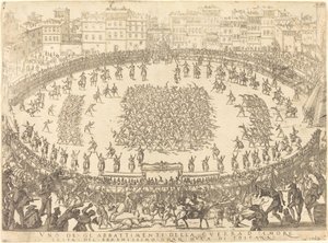 Jeden z bojů pěchoty od Jacques Callot