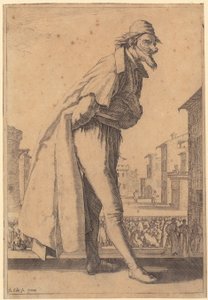 Pantalone, list 1 ze série „Tři Pantaloni“ od Jacques Callot