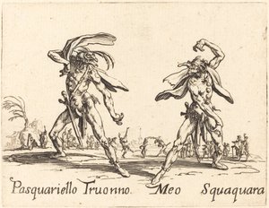 Pasquariello Truonno a Meo Squaquara, c. 1622. od Jacques Callot