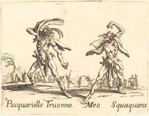 Pasquariello Truonno a Meo Squaquara, c. 1622. od Jacques Callot
