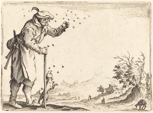 Rolník napaden včelami od Jacques Callot