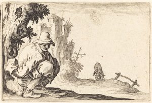 Rolník na stolici od Jacques Callot
